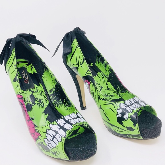 Iron Fist Shoes - Iron Fist Zombie Stompers Platform Heels
